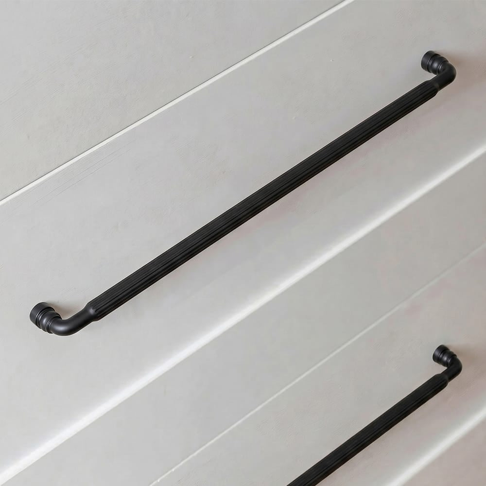Goo-Ki Industrial Decorative Cabinet Pulls Unique L-shaped Drawer Handles with Textured Grip