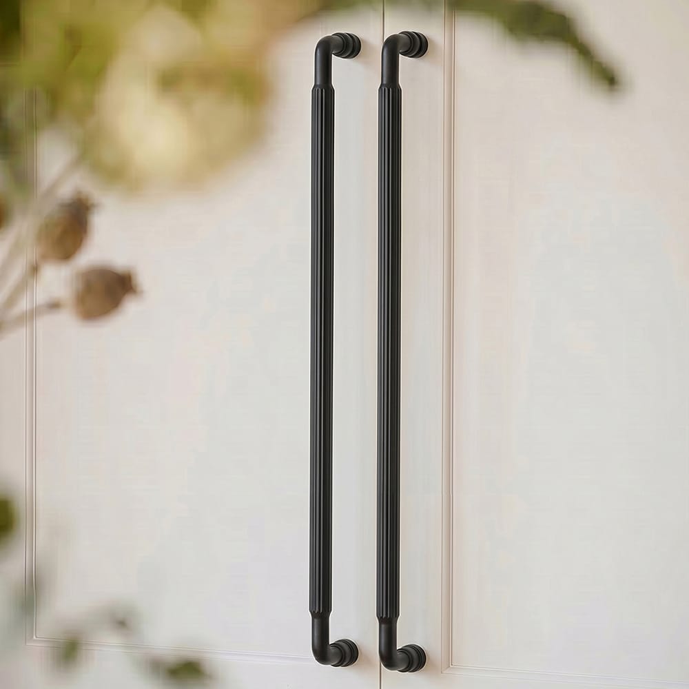 Goo-Ki Industrial Decorative Cabinet Pulls Unique L-shaped Drawer Handles with Textured Grip