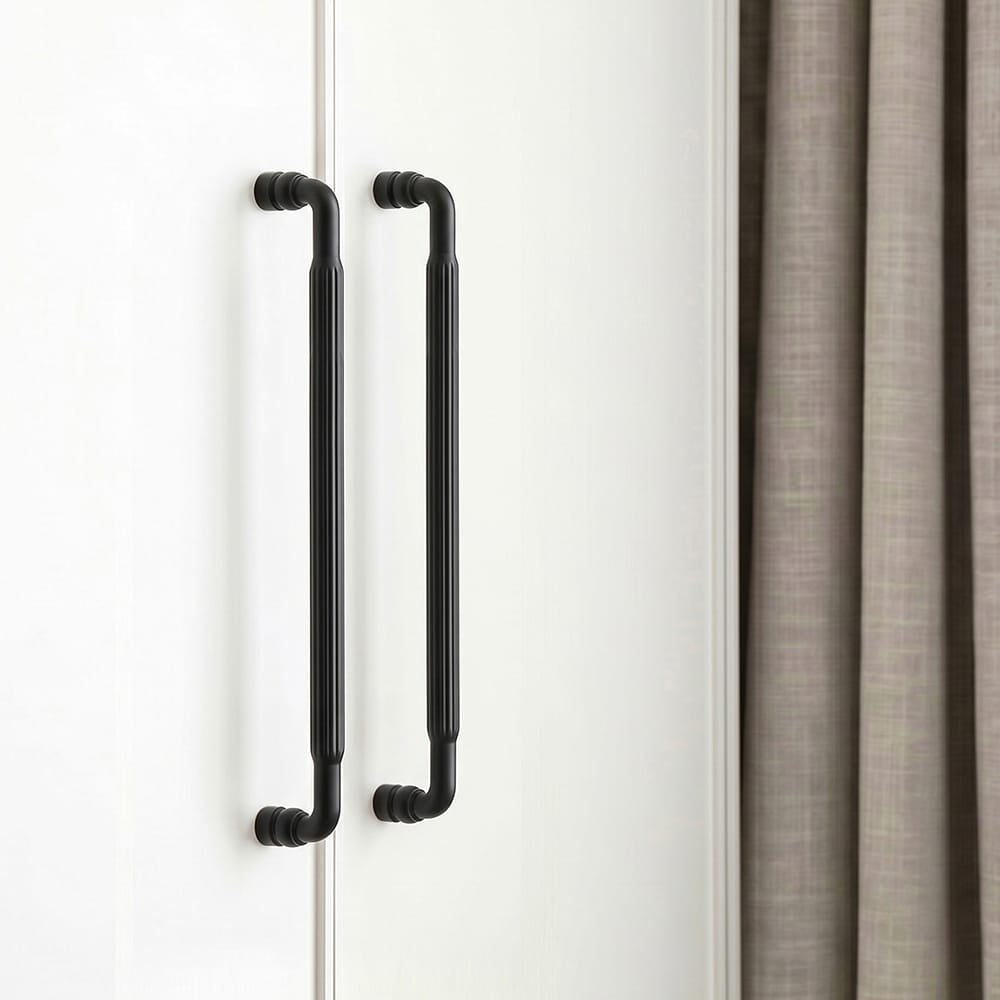 Goo-Ki Industrial Decorative Cabinet Pulls Unique L-shaped Drawer Handles with Textured Grip