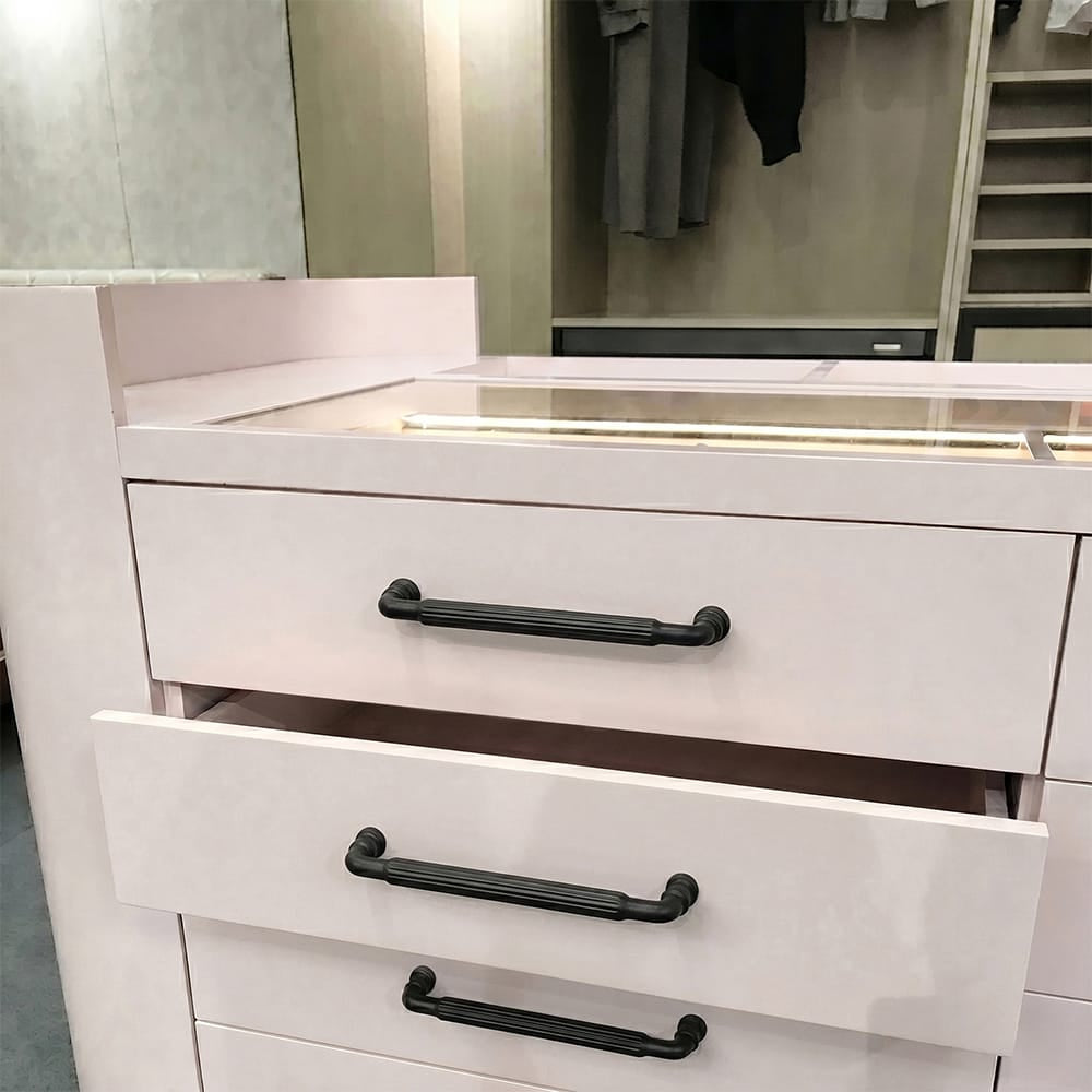 Goo-Ki Industrial Decorative Cabinet Pulls Unique L-shaped Drawer Handles with Textured Grip