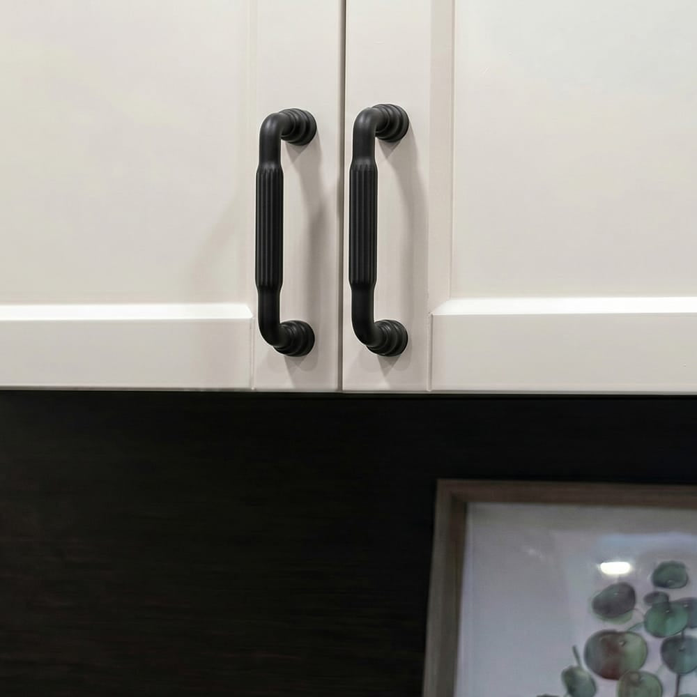 Goo-Ki Industrial Decorative Cabinet Pulls Unique L-shaped Drawer Handles with Textured Grip