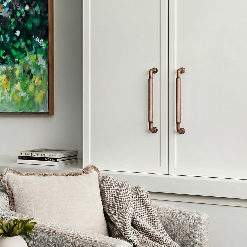 Goo-Ki Industrial Decorative Cabinet Pulls Unique L-shaped Drawer Handles with Textured Grip