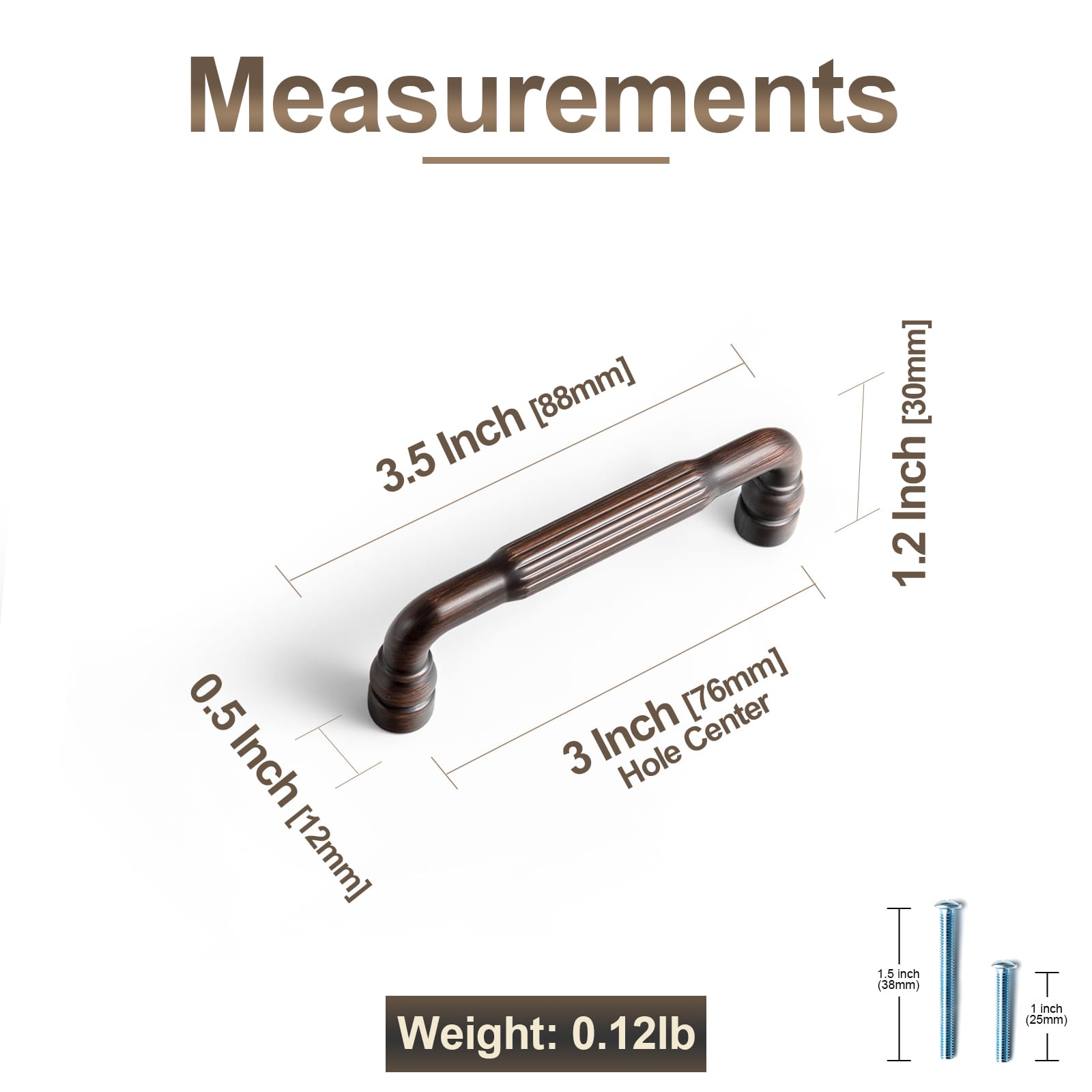 Goo-Ki Industrial Decorative Cabinet Pulls Unique L-shaped Drawer Handles with Textured Grip