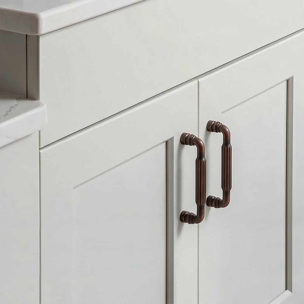 Goo-Ki Industrial Decorative Cabinet Pulls Unique L-shaped Drawer Handles with Textured Grip