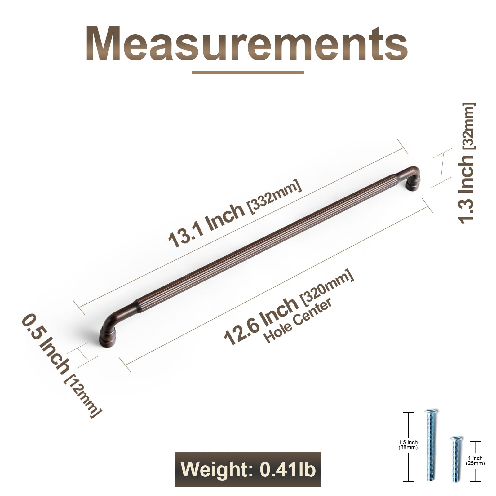 Goo-Ki Industrial Decorative Cabinet Pulls Unique L-shaped Drawer Handles with Textured Grip
