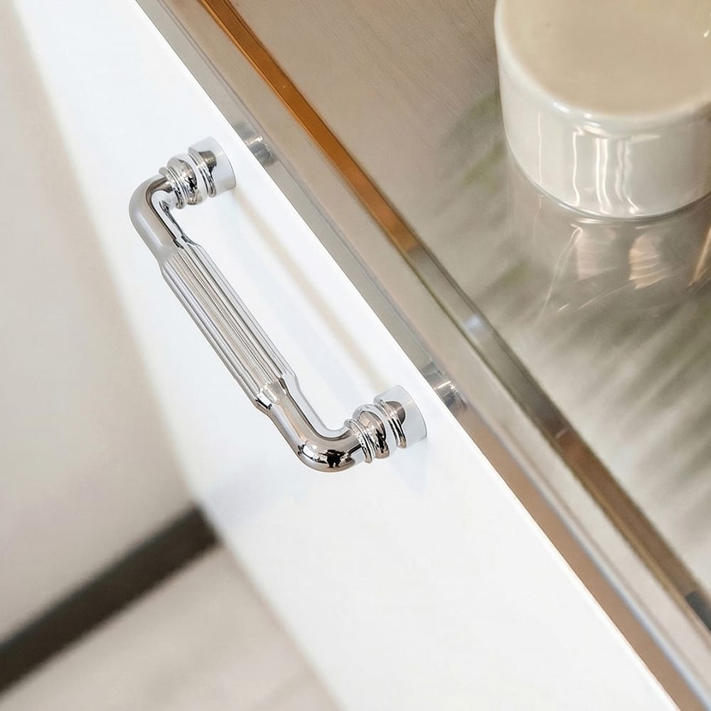 Goo-Ki Industrial Decorative Cabinet Pulls Unique L-shaped Drawer Handles with Textured Grip