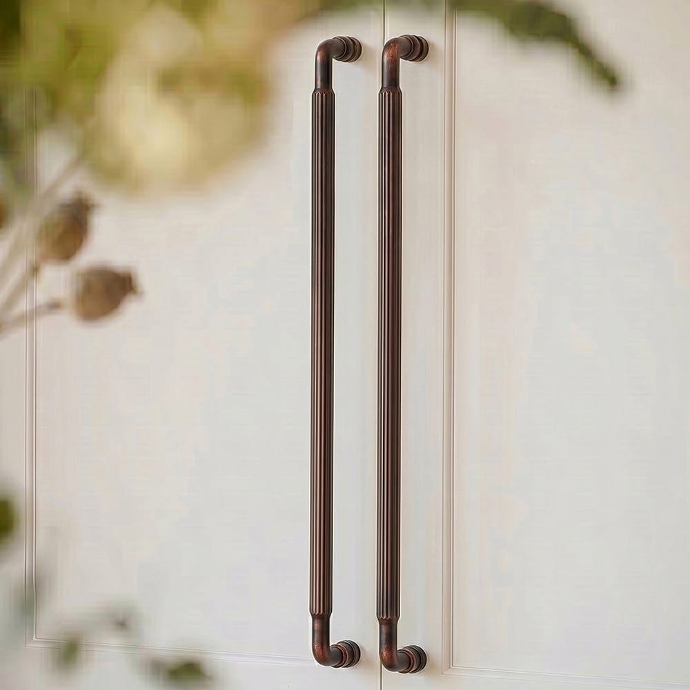 Goo-Ki Industrial Decorative Cabinet Pulls Unique L-shaped Drawer Handles with Textured Grip