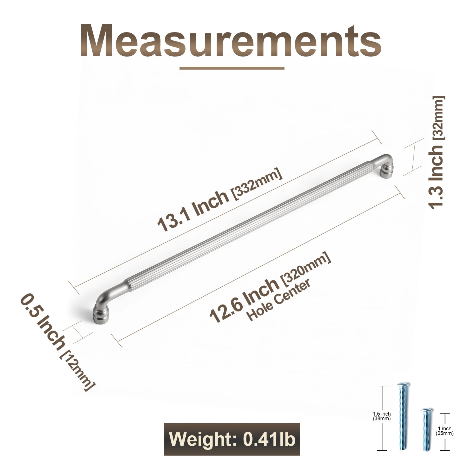 Goo-Ki Industrial Decorative Cabinet Pulls Unique L-shaped Drawer Handles with Textured Grip