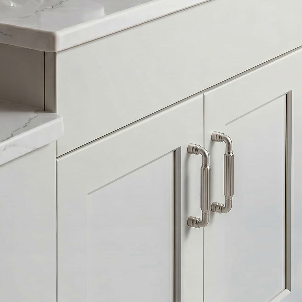 Goo-Ki Industrial Decorative Cabinet Pulls Unique L-shaped Drawer Handles with Textured Grip