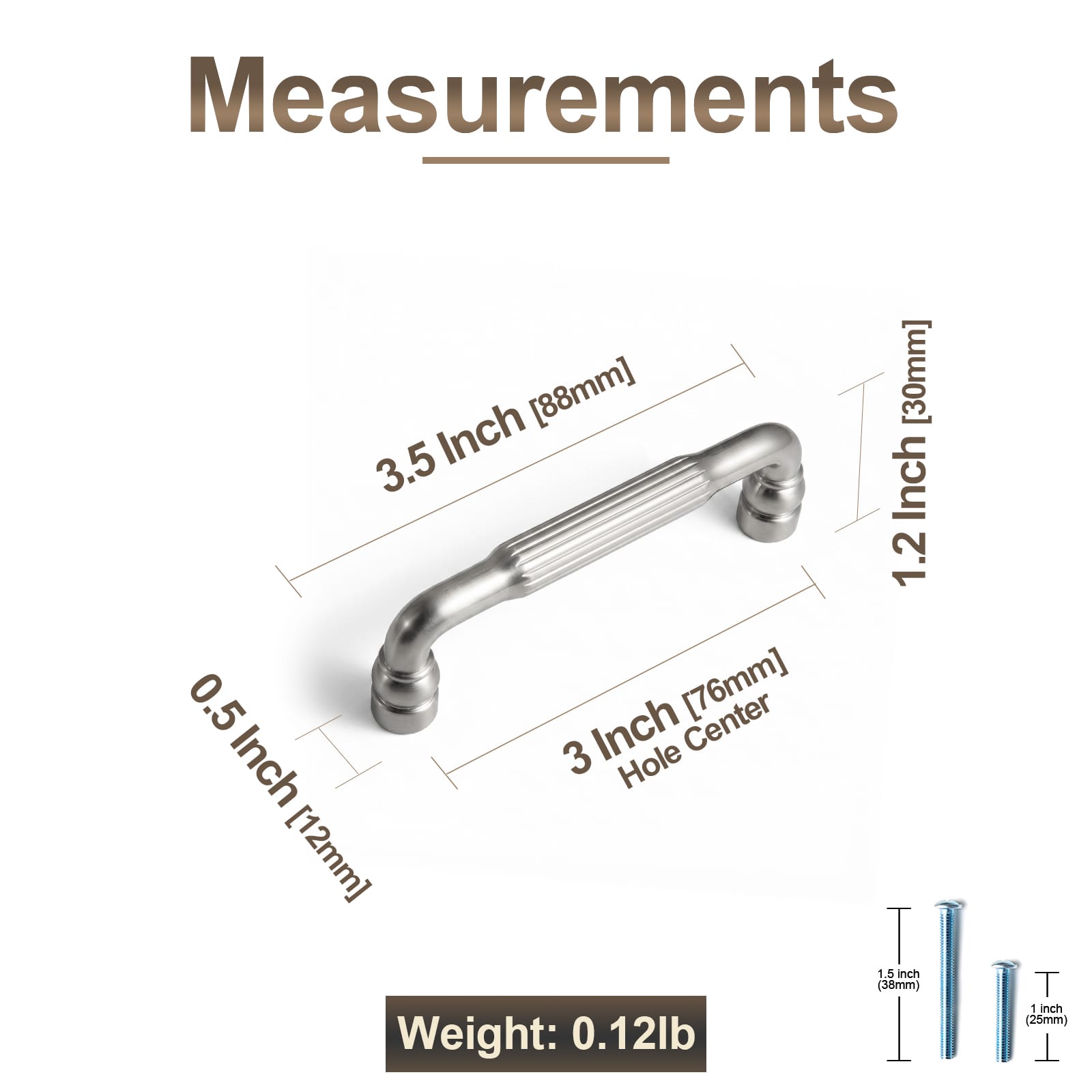 Goo-Ki Industrial Decorative Cabinet Pulls Unique L-shaped Drawer Handles with Textured Grip