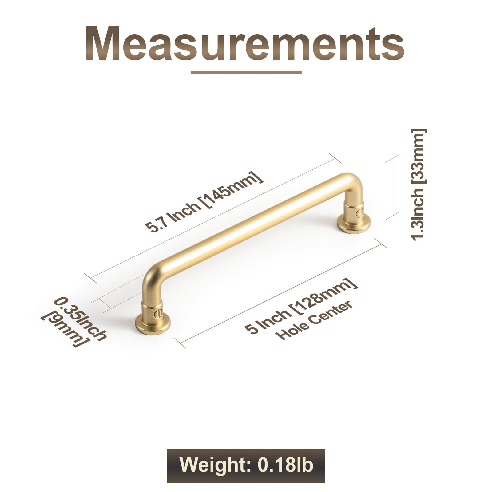 Goo-Ki Industrial Round Bar Zinc Alloy Pulls - Champagne Bronze & Antique Brass Finish