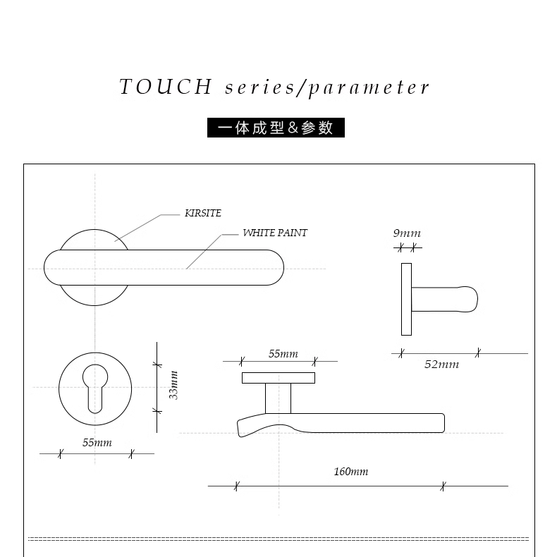 Goo-Ki Industrial Style Retro Door Handle Home Security Lock Mute Door Lock