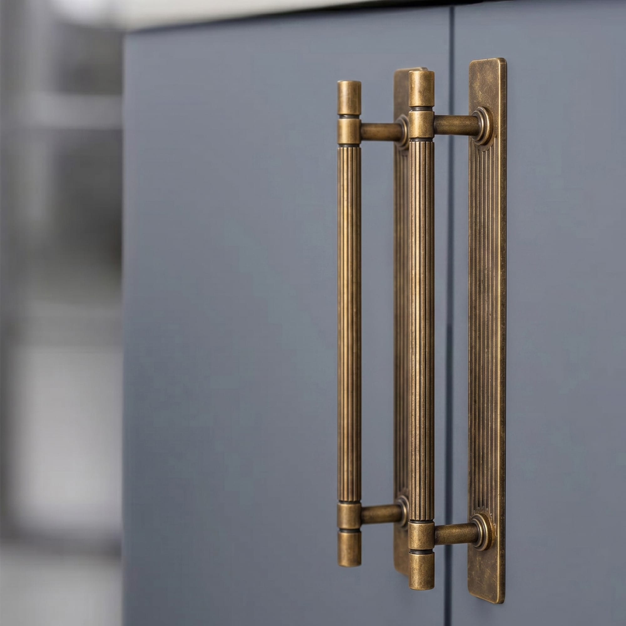 Goo-Ki Industrial Style Retro Zinc Alloy Cabinet Pulls with Striped Texture