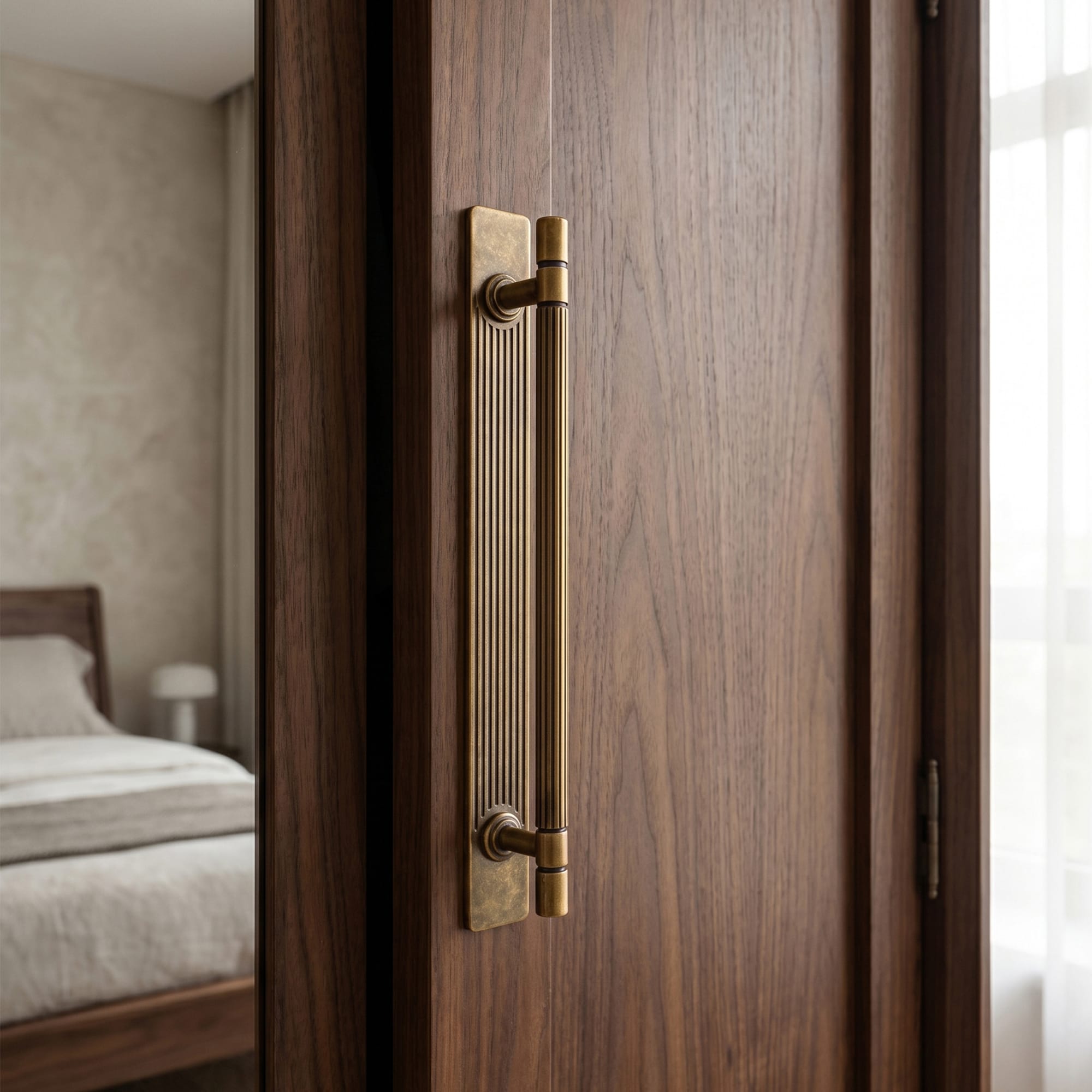 Goo-Ki Industrial Style Retro Zinc Alloy Cabinet Pulls with Striped Texture