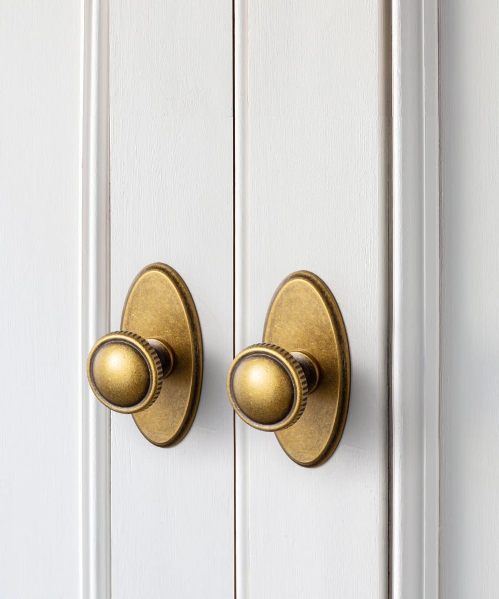 Goo-Ki Knurled Rim Round Cabinet Knobs, Solid Zinc Alloy Mushroom Drawer Knob for Cabinet Doors, Chest of Drawers