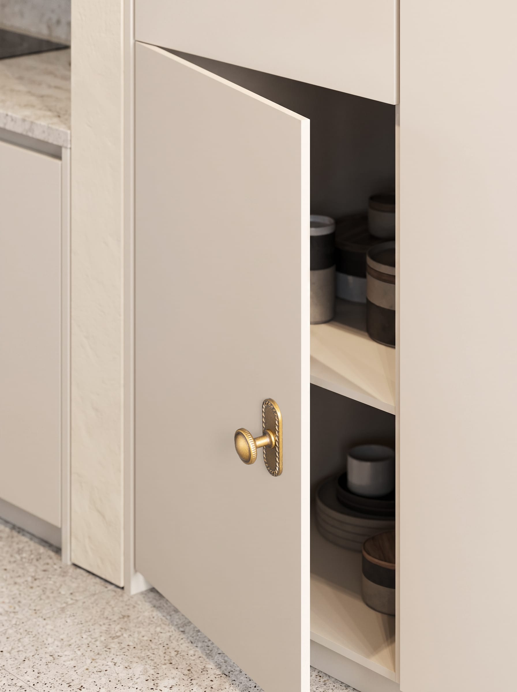Goo-Ki Knurled Rim Round Cabinet Knobs, Solid Zinc Alloy Mushroom Drawer Knob for Cabinet Doors, Chest of Drawers