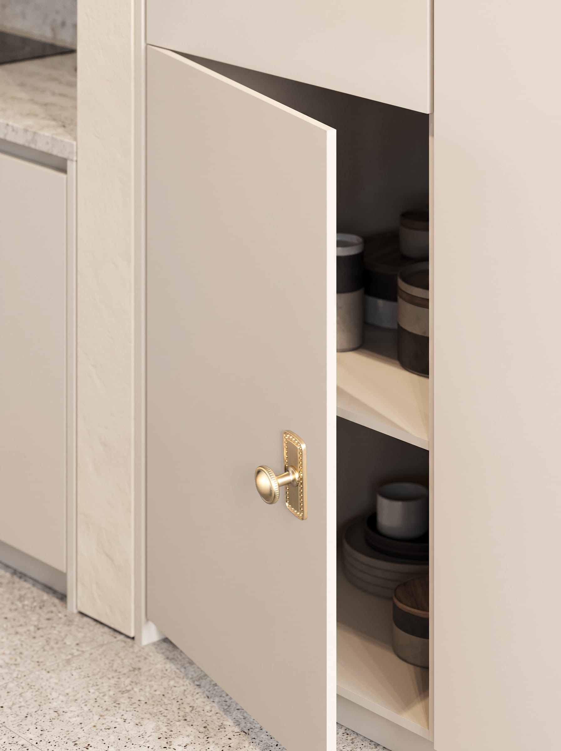 Goo-Ki Knurled Rim Round Cabinet Knobs, Solid Zinc Alloy Mushroom Drawer Knob for Cabinet Doors, Chest of Drawers