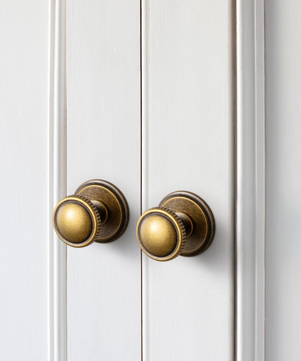 Goo-Ki Knurled Rim Round Cabinet Knobs, Solid Zinc Alloy Mushroom Drawer Knob for Cabinet Doors, Chest of Drawers
