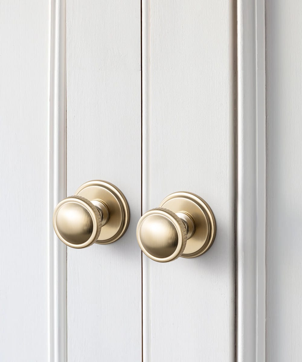 Goo-Ki Knurled Rim Round Cabinet Knobs, Solid Zinc Alloy Mushroom Drawer Knob for Cabinet Doors, Chest of Drawers