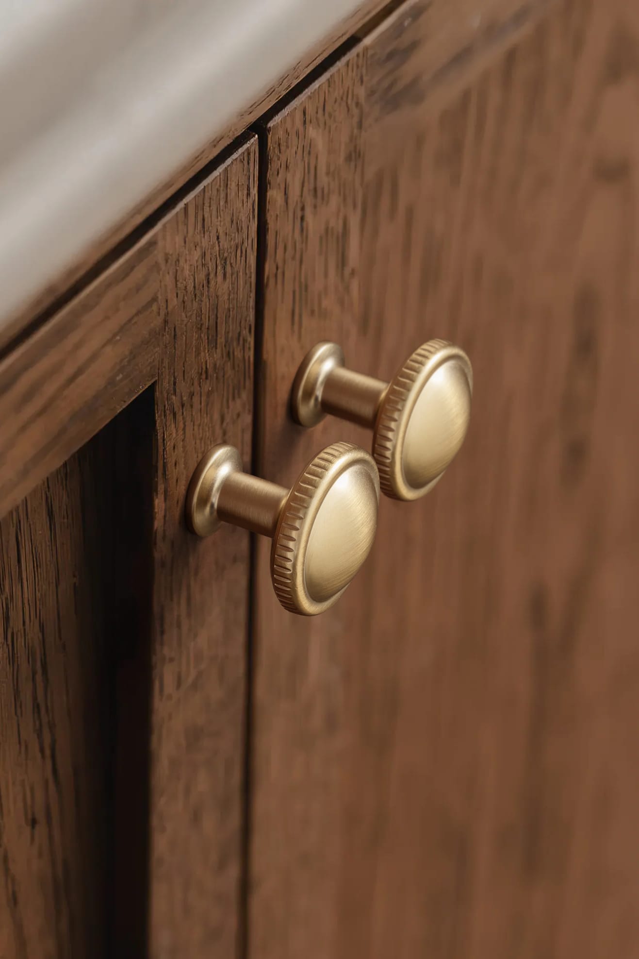 Goo-Ki Knurled Rim Round Cabinet Knobs, Solid Zinc Alloy Mushroom Drawer Knob for Cabinet Doors, Chest of Drawers
