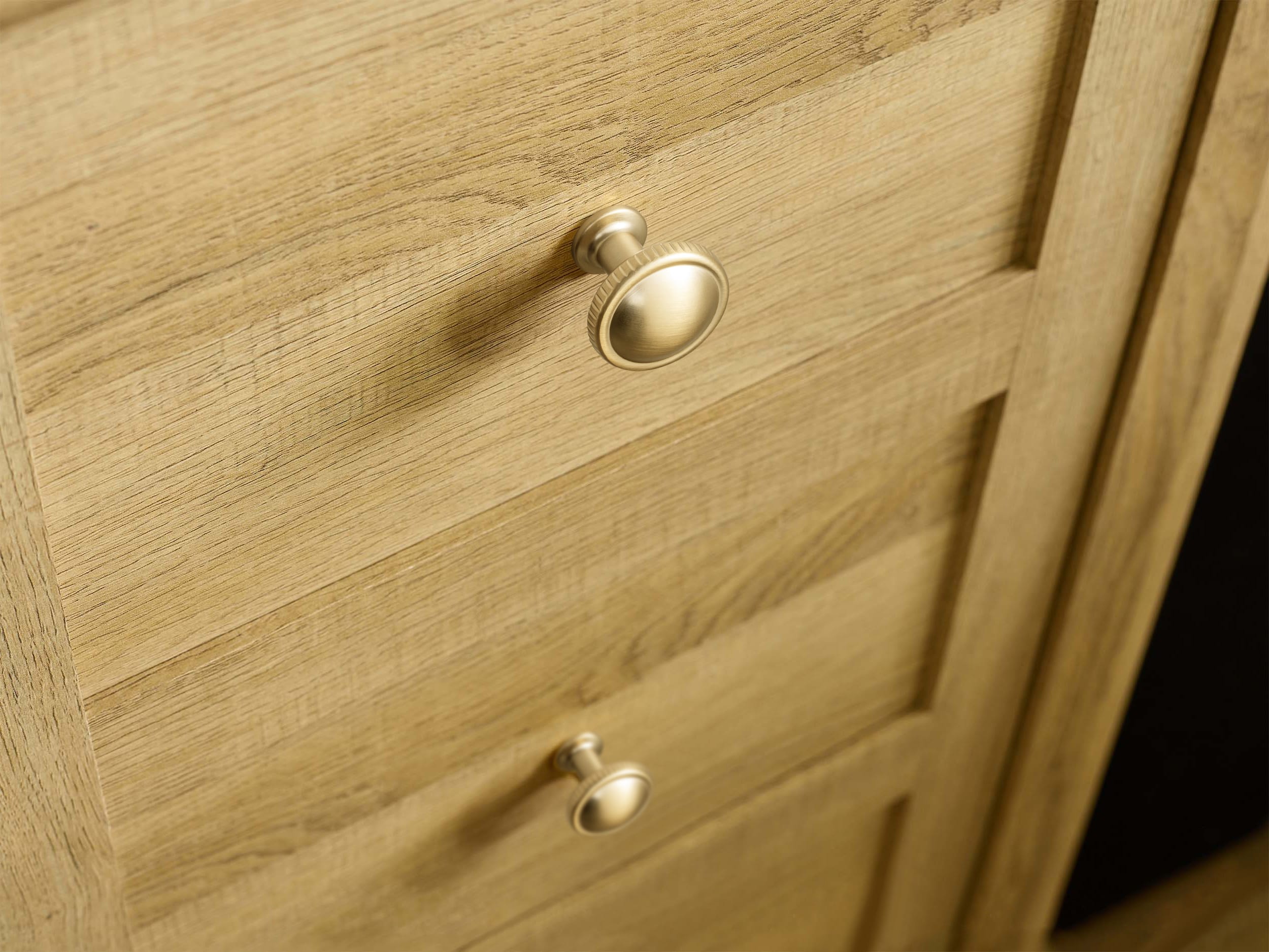 Goo-Ki Knurled Rim Round Cabinet Knobs, Solid Zinc Alloy Mushroom Drawer Knob for Cabinet Doors, Chest of Drawers
