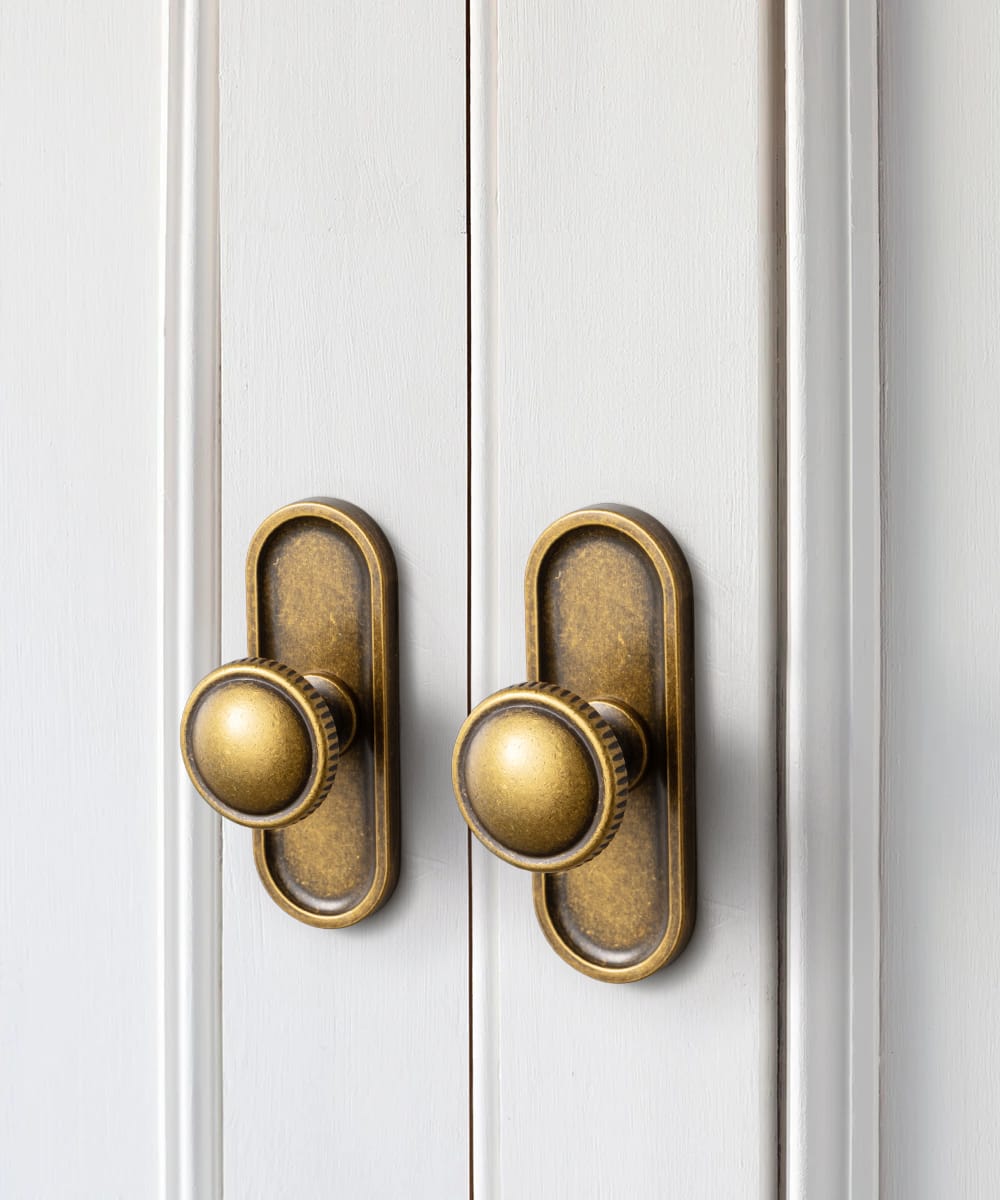 Goo-Ki Knurled Rim Round Cabinet Knobs, Solid Zinc Alloy Mushroom Drawer Knob for Cabinet Doors, Chest of Drawers
