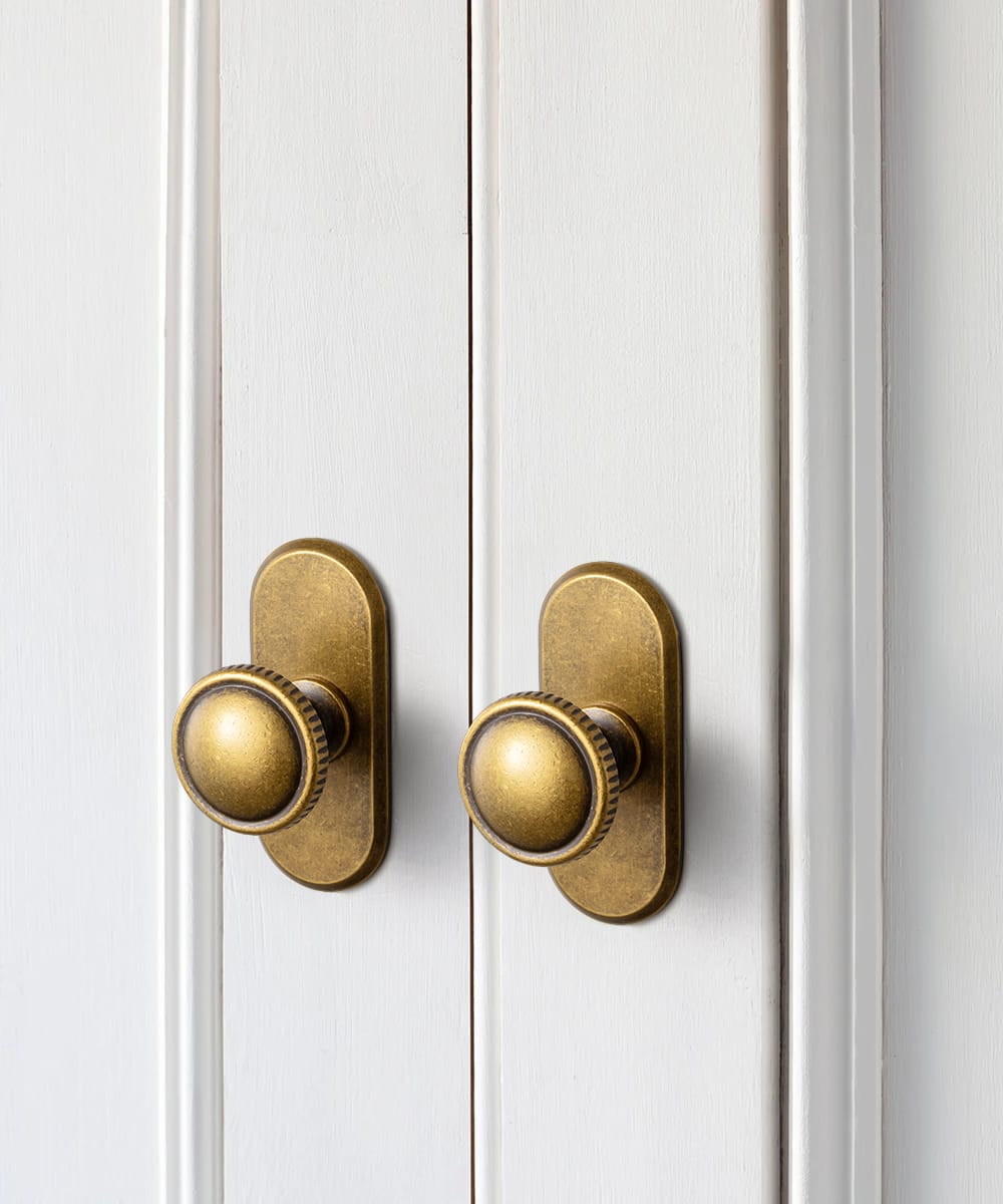 Goo-Ki Knurled Rim Round Cabinet Knobs, Solid Zinc Alloy Mushroom Drawer Knob for Cabinet Doors, Chest of Drawers