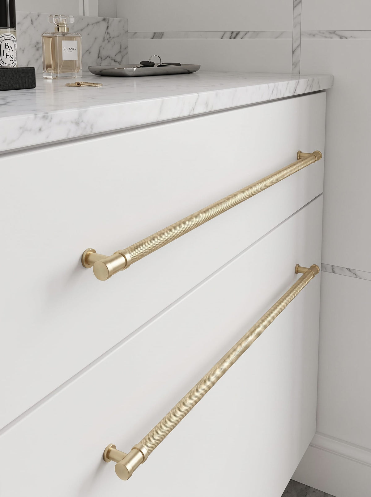 Goo-Ki Knurled T-Bar Cabinet Pull Handles, Zinc Alloy & Aluminum Textured Drawer Pulls for Kitchen Furniture