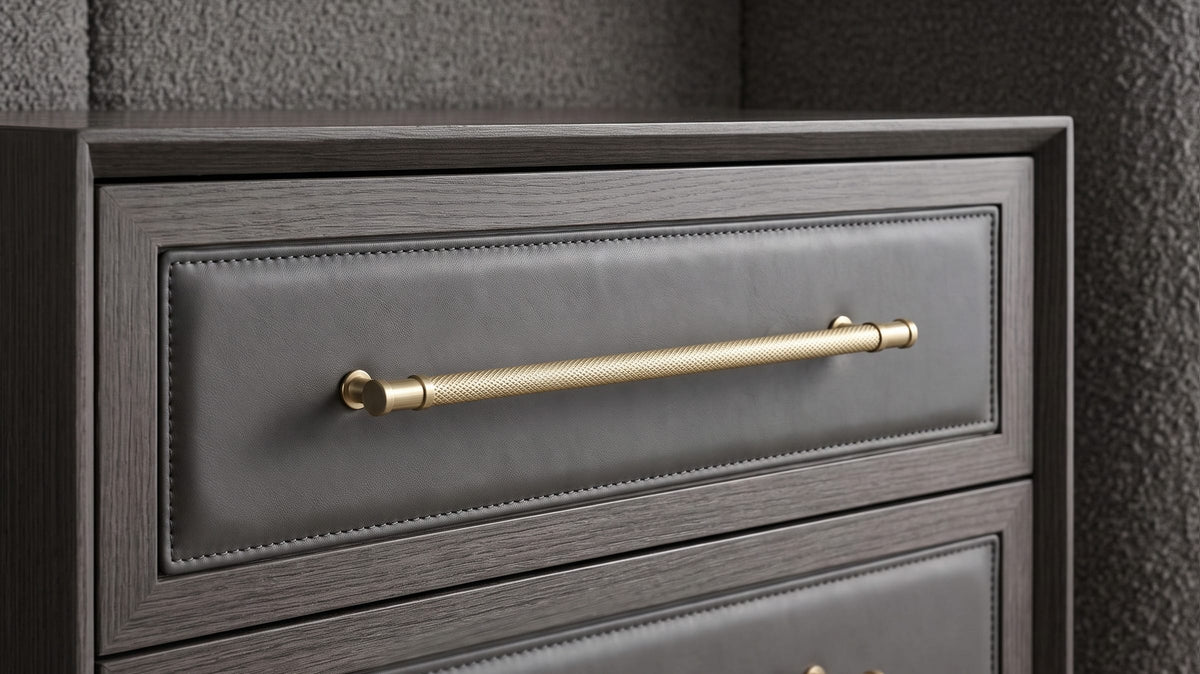 Goo-Ki Knurled T-Bar Cabinet Pull Handles, Zinc Alloy & Aluminum Textured Drawer Pulls for Kitchen Furniture