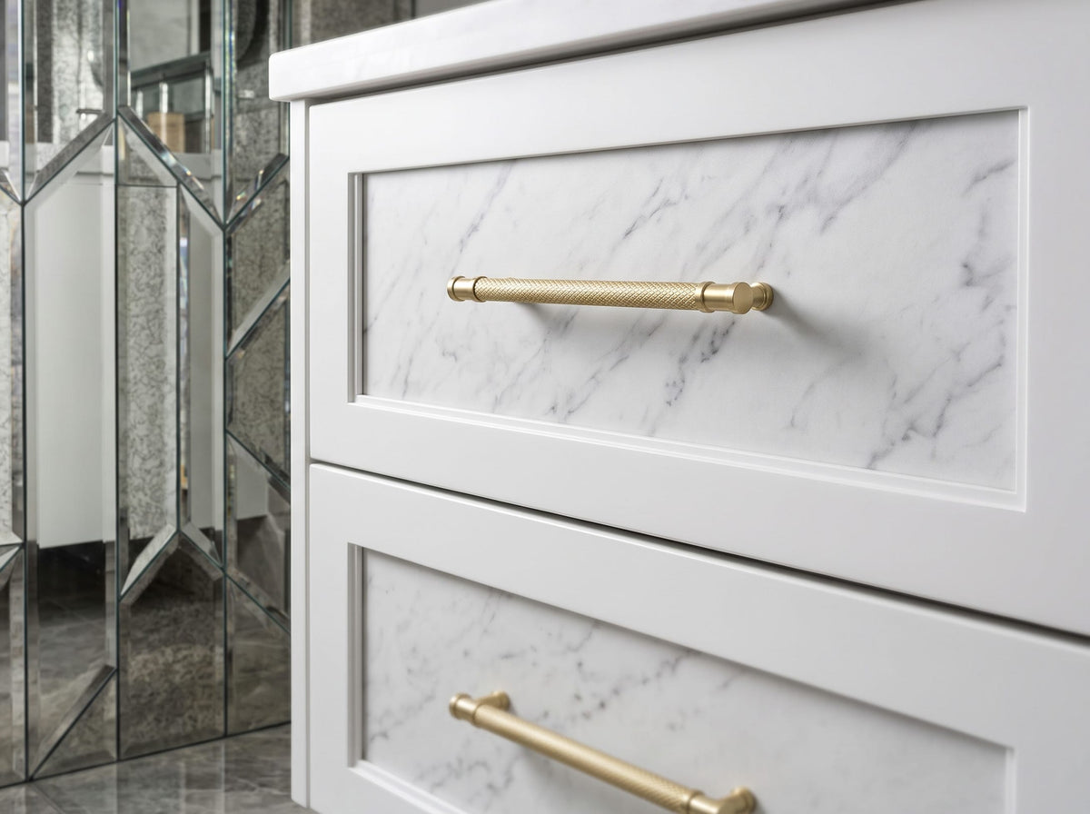 Goo-Ki Knurled T-Bar Cabinet Pull Handles, Zinc Alloy & Aluminum Textured Drawer Pulls for Kitchen Furniture