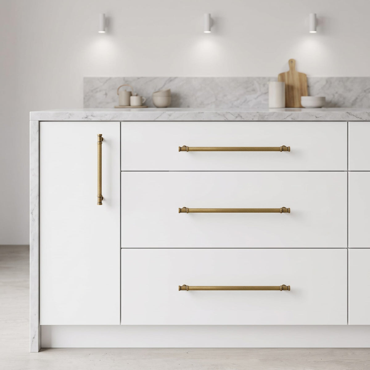 Goo-Ki Knurled T-Bar Cabinet Pull Handles, Zinc Alloy & Aluminum Textured Drawer Pulls for Kitchen Furniture