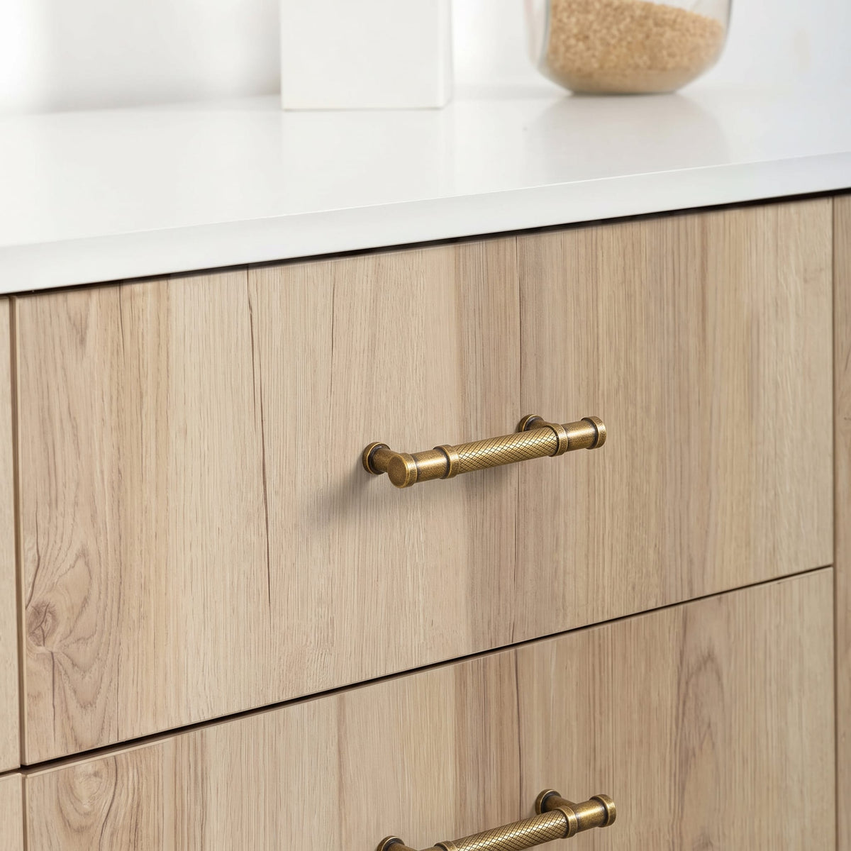 Goo-Ki Knurled T-Bar Cabinet Pull Handles, Zinc Alloy & Aluminum Textured Drawer Pulls for Kitchen Furniture