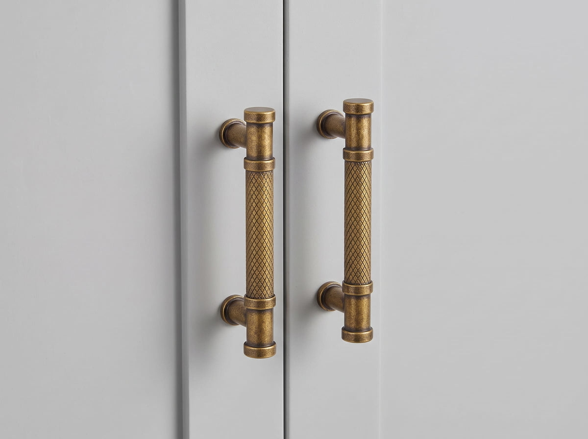 Goo-Ki Knurled T-Bar Cabinet Pull Handles, Zinc Alloy & Aluminum Textured Drawer Pulls for Kitchen Furniture