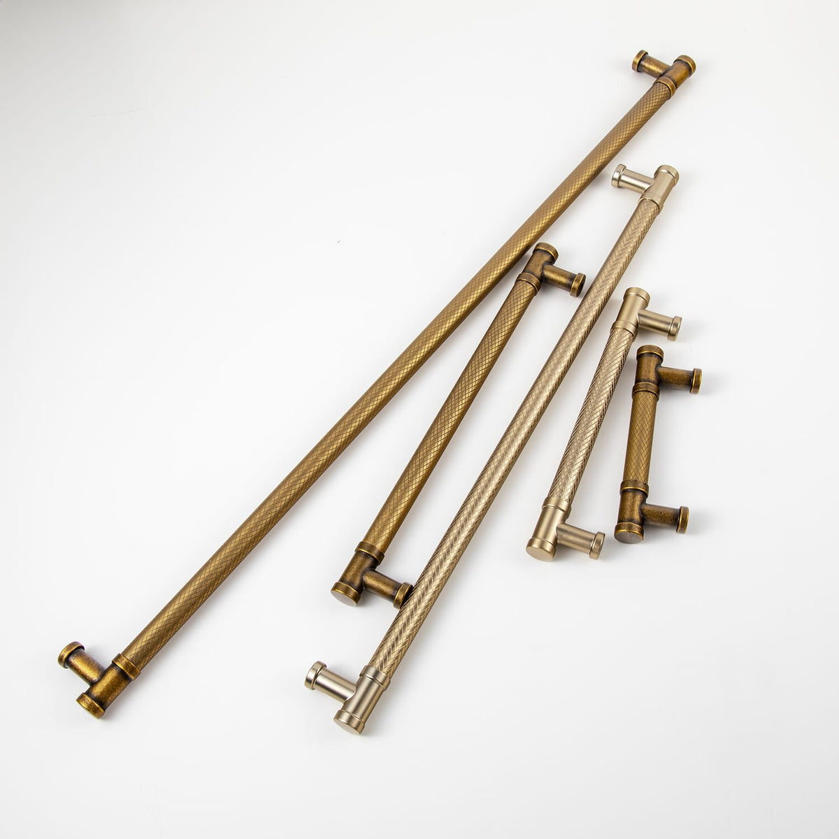 Goo-Ki Knurled T-Bar Cabinet Pull Handles, Zinc Alloy & Aluminum Textured Drawer Pulls for Kitchen Furniture
