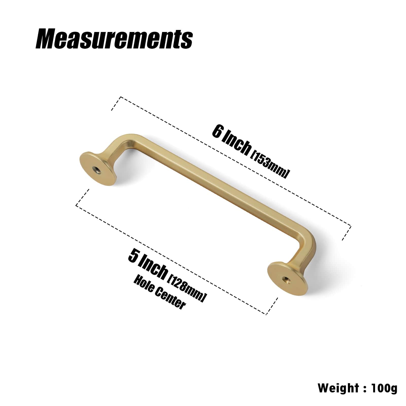 Goo-Ki Large Base Cabinet Handle Angled Bronze Drawer Pulls