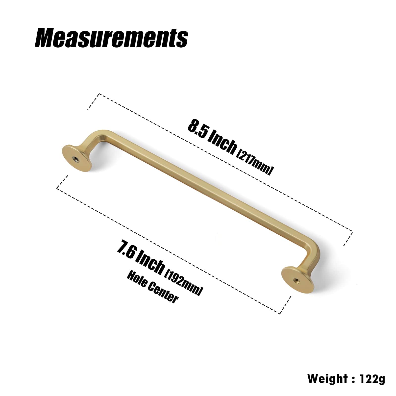 Goo-Ki Large Base Cabinet Handle Angled Bronze Drawer Pulls