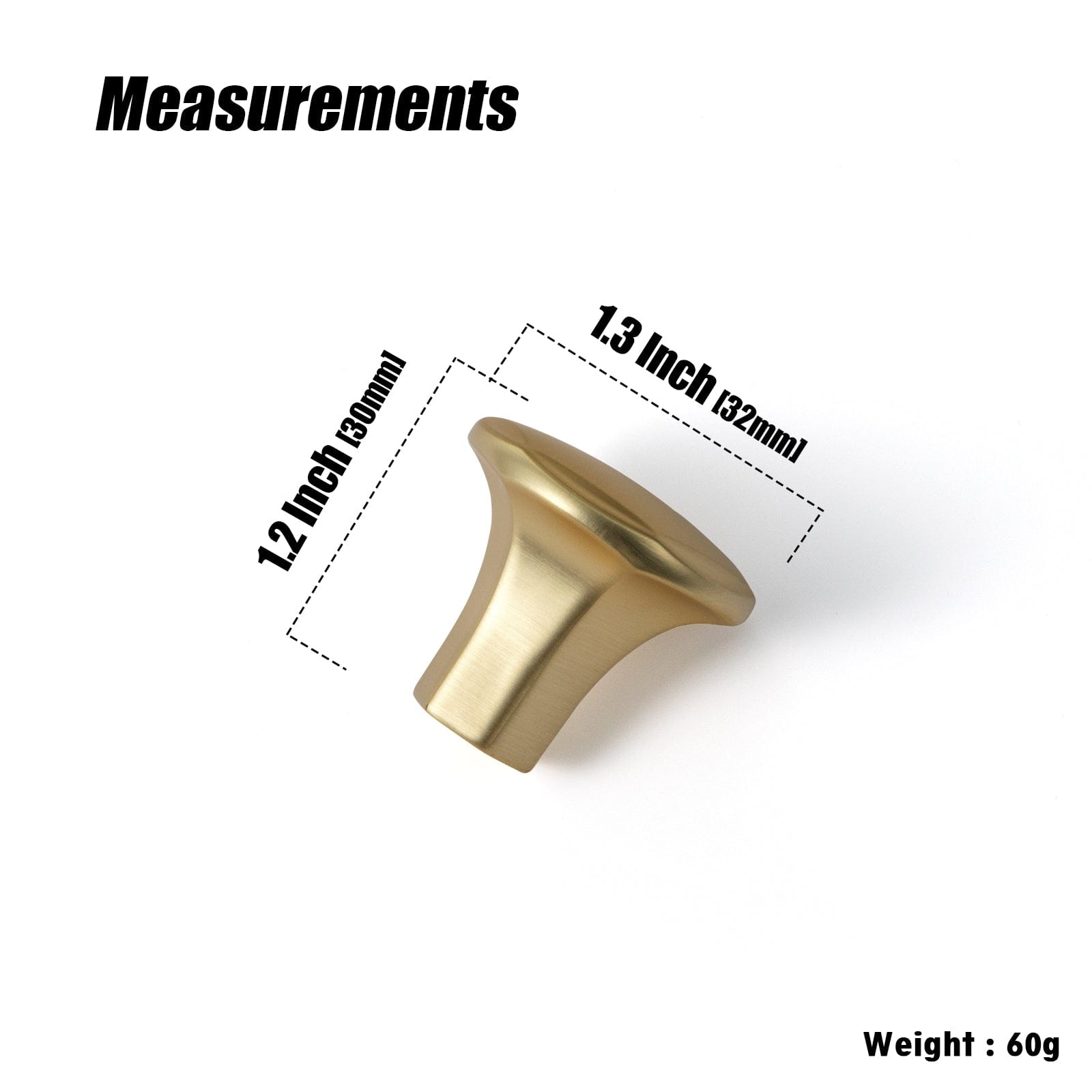 Goo-Ki Large Base Cabinet Handle Angled Bronze Drawer Pulls