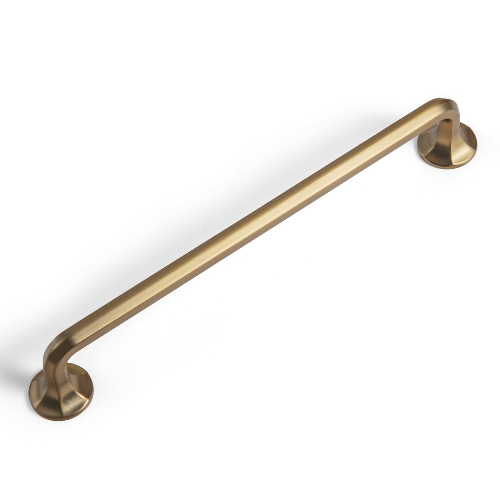 Goo-Ki Large Base Cabinet Handle Angled Bronze Drawer Pulls