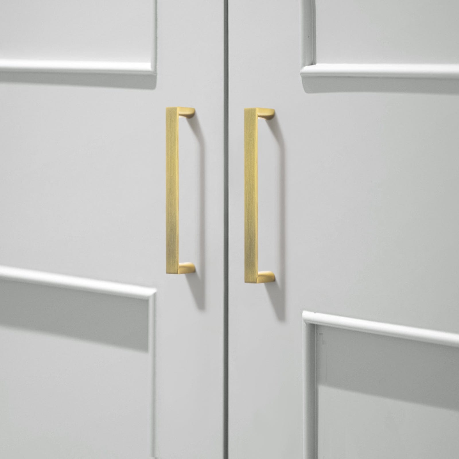 Goo-Ki Long Cabinet Bar Pulls Antique Vintage Brass Solid Drawer Handles