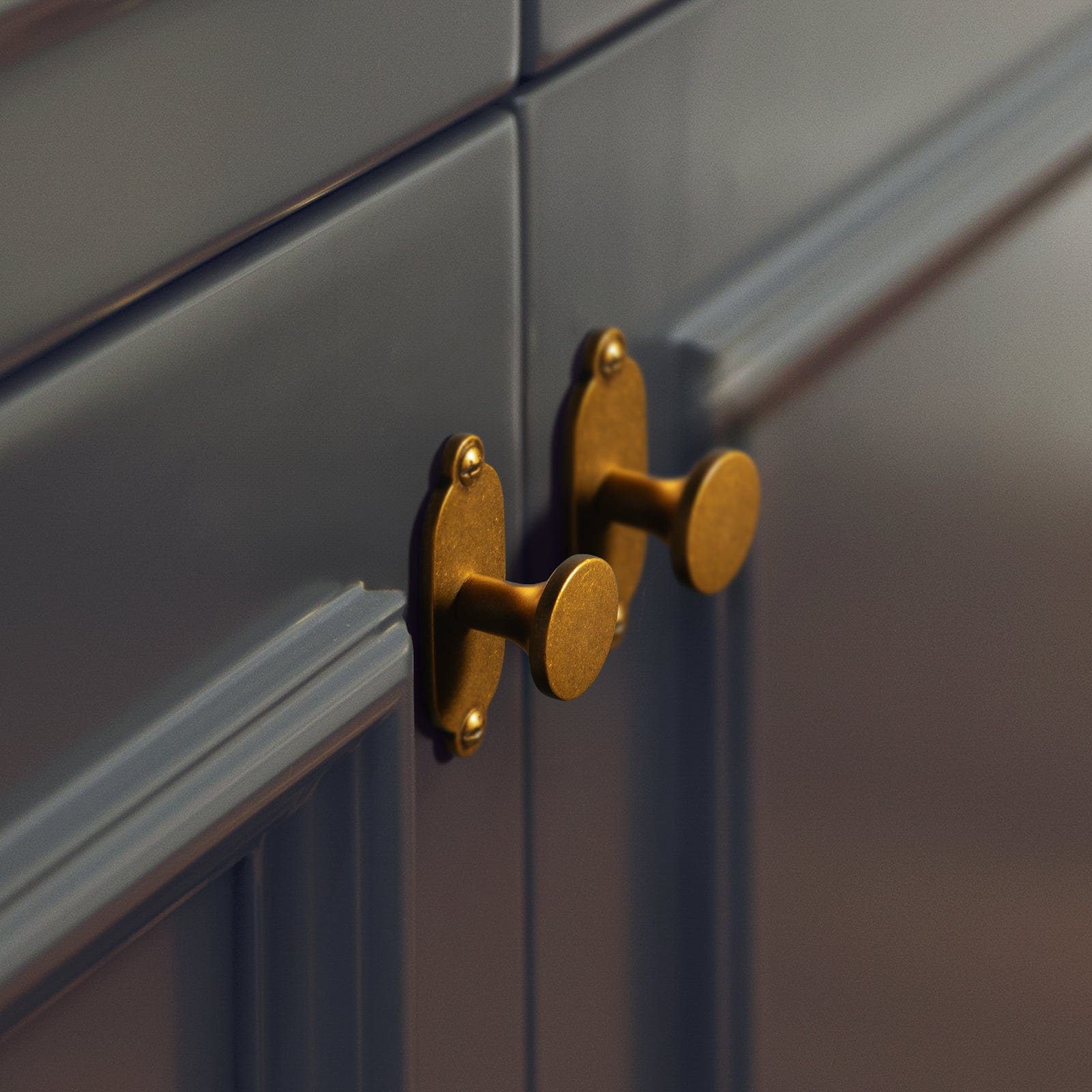 Goo-Ki Long Cabinet Bar Pulls Antique Vintage Brass Solid Drawer Handles