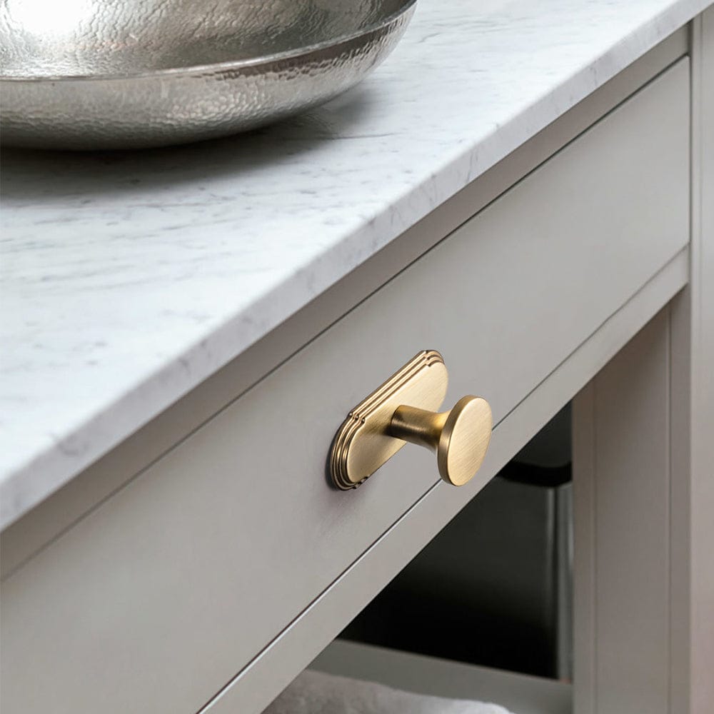 Goo-Ki Long Cabinet Bar Pulls Antique Vintage Brass Solid Drawer Handles