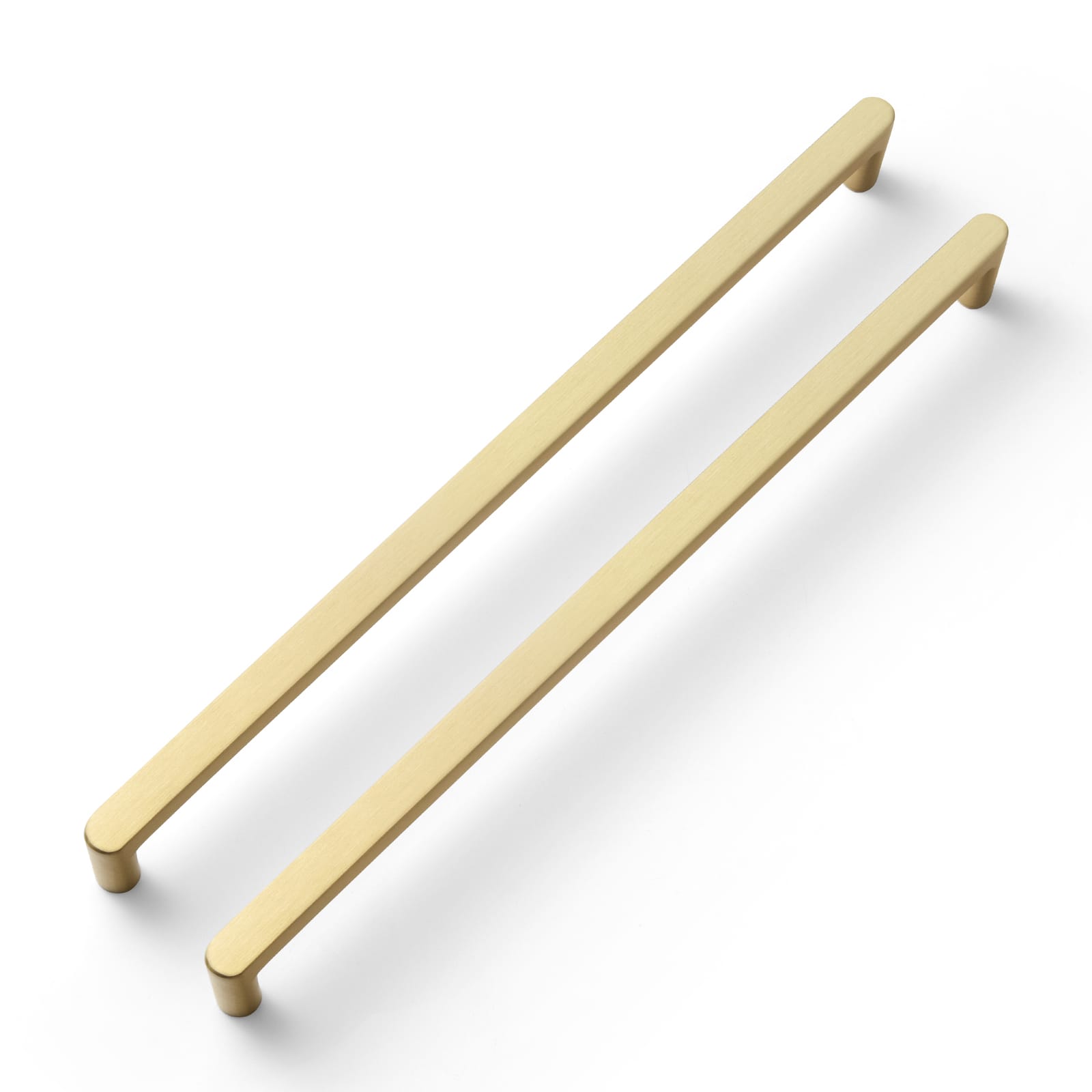 Goo-Ki LT0078 / 10'' Hole Center / 2 Pack Nordic Copper Cabinet Handles Brass Drawer Wardrobe Pulls