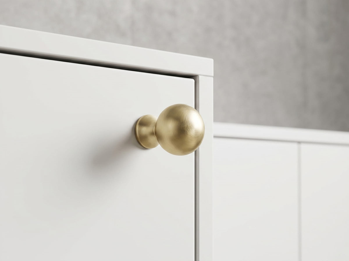 Goo-Ki Luxury Globe Shape Cabinet Knobs Zinc Alloy Durable Hardware, Minimalist Spherical Drawer Pulls for Farmhouse Modern Retro Cabinet Renovation