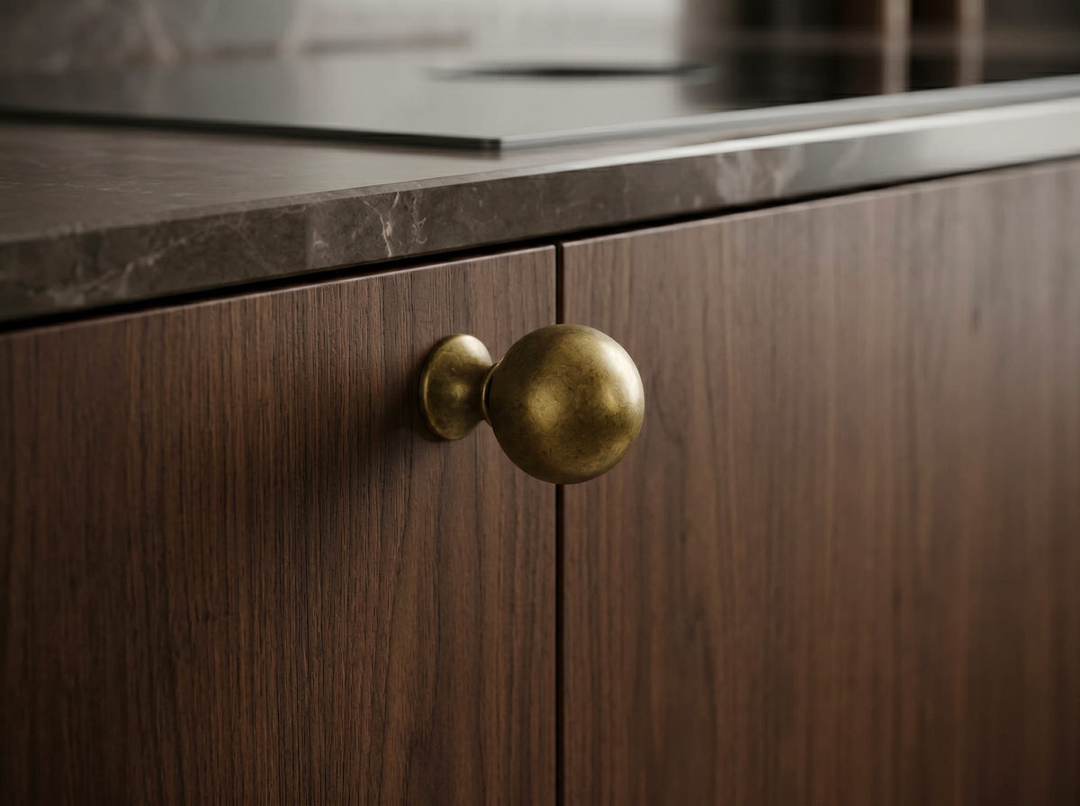 Goo-Ki Luxury Globe Shape Cabinet Knobs Zinc Alloy Durable Hardware, Minimalist Spherical Drawer Pulls for Farmhouse Modern Retro Cabinet Renovation