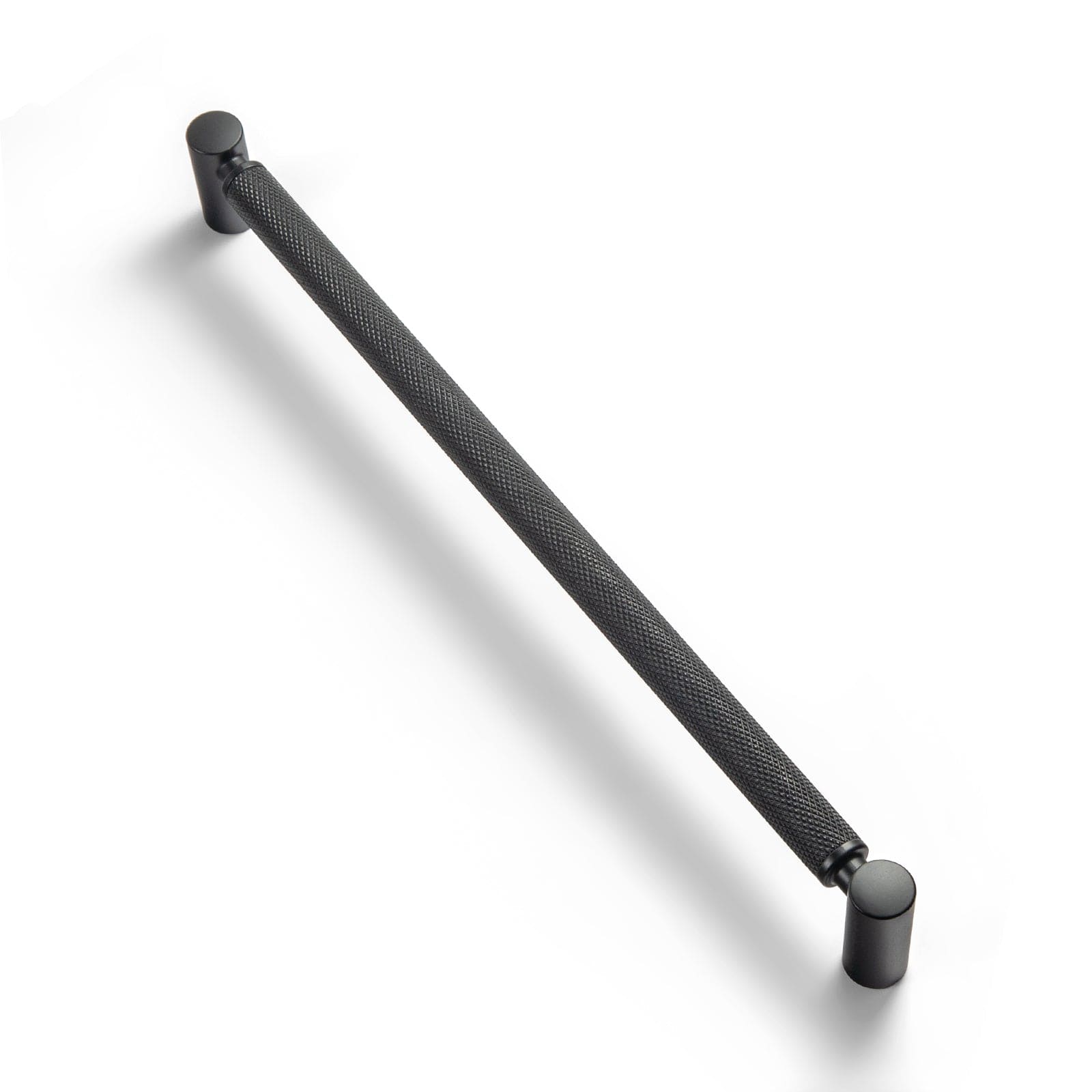 Goo-Ki Matte Black / 10'' Hole Center / 6 Pack Classic Bar-shaped Knurled Aluminium Drawer Pull Durable & Stylish Hardware for Furniture