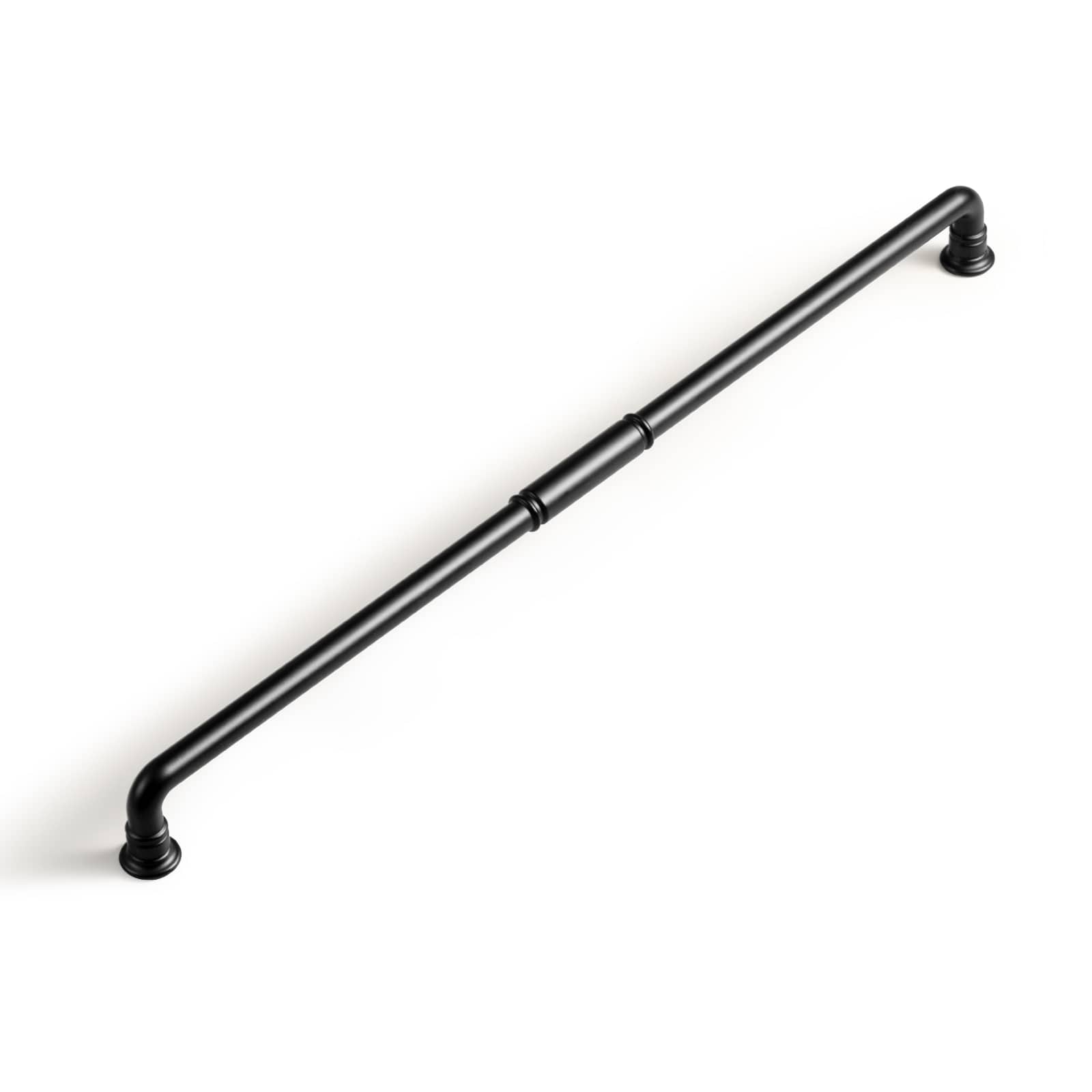 Goo-Ki Matte Black / 12.6'' Hole Center / 6 Pack Vintage Brass Pipe Style Cabinet Handles for Modern - Rustic Interiors