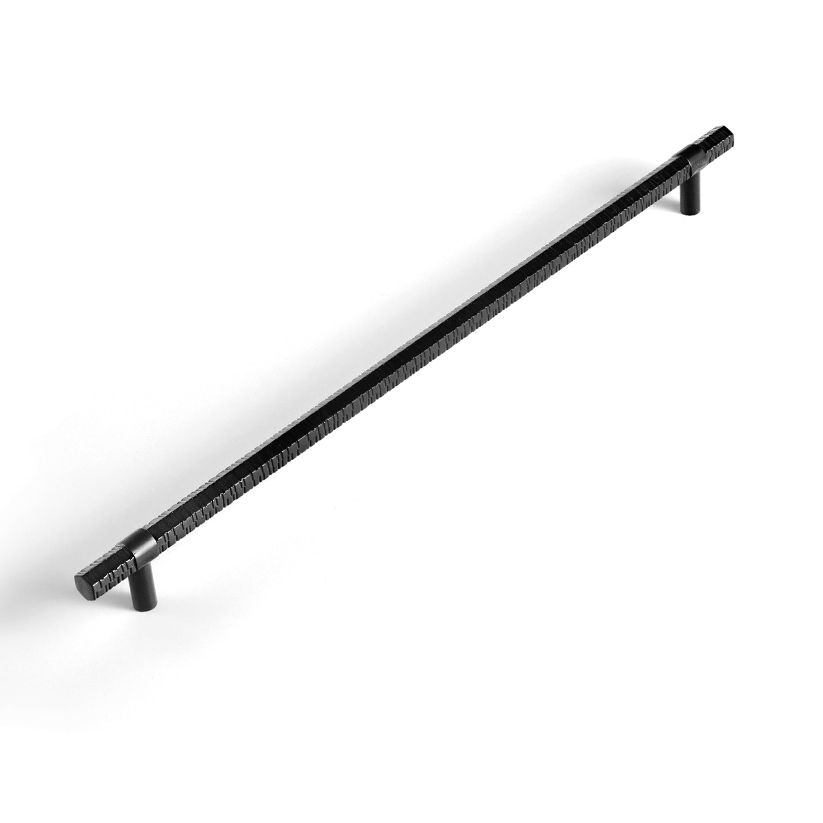Goo-Ki Matte Black / 12.6'' Hole Center / 6 Pack Vintage Kitchen Cabinet T-Bar Pulls Knurled Antique Cabinet Handles