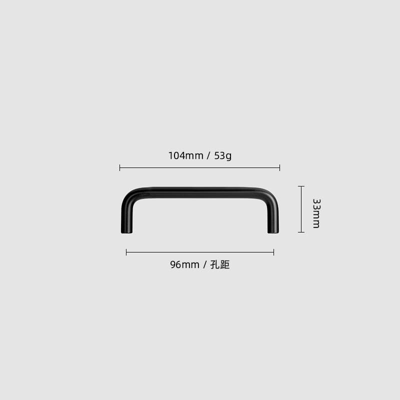 Goo-Ki Matte Black / 3.78'' Hole Center / 12 Pack Simple Sleek Wardrobe Pull Contemporary Design Cabinet Handle Modern Style