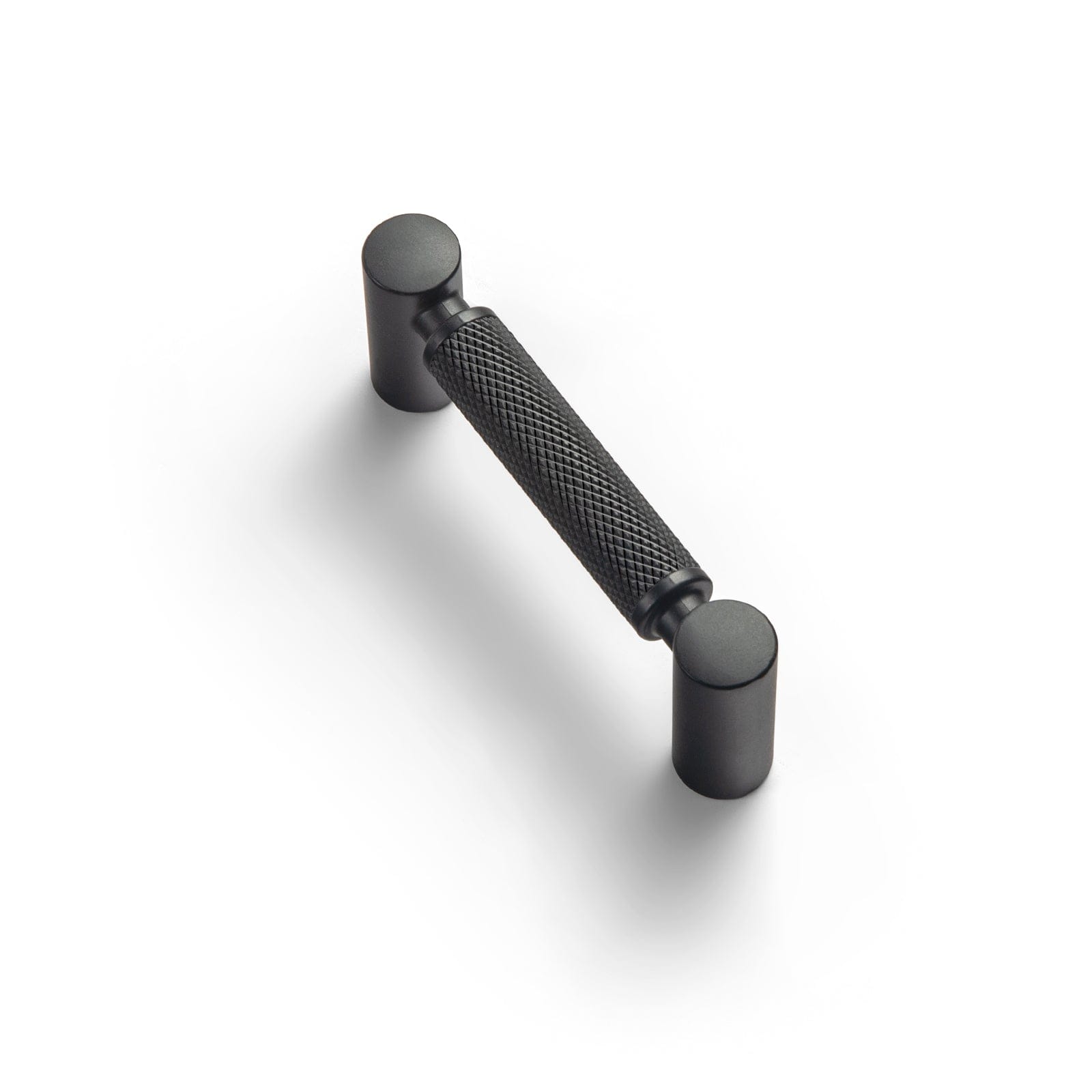 Goo-Ki Matte Black / 3'' Hole Center / 6 Pack Classic Bar-shaped Knurled Aluminium Drawer Pull Durable & Stylish Hardware for Furniture