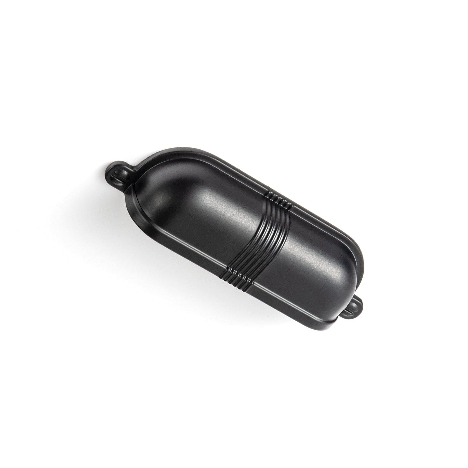 Goo-Ki Matte Black / 3'' Hole Center / 6 Pack Elegant Vintage Cup Pulls with Textured Strap Design for Kitchen & Furniture